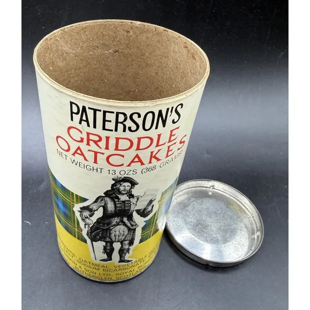Scotland PATERSON'S GRIDDLE OATCAKES Original Container With Lid Rare! -C32
